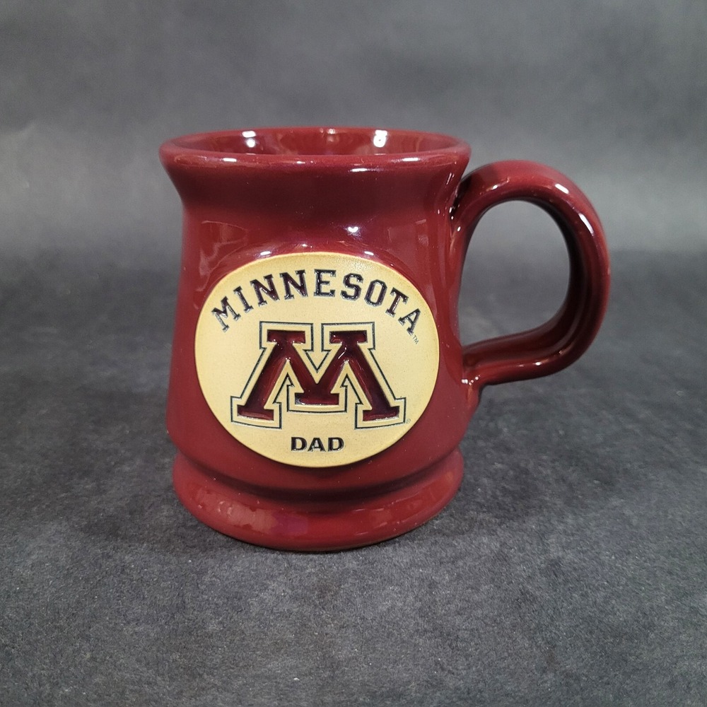 Deneen Studio Pottery University DAD Mug Coffee Cup RED Signed